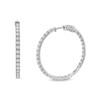 Thumbnail Image 0 of 3 CT. T.W. Diamond Inside-Out Hoop Earrings in 10K White Gold