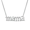 Thumbnail Image 1 of 1/15 CT. T.W. Diamond Gothic-Style "mama" Necklace in Sterling Silver