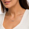 Thumbnail Image 2 of 1/15 CT. T.W. Diamond Gothic-Style "mama" Necklace in Sterling Silver