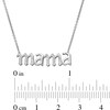 Thumbnail Image 3 of 1/15 CT. T.W. Diamond Gothic-Style "mama" Necklace in Sterling Silver