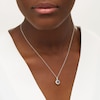 Thumbnail Image 2 of 1-1/2 CT. T.W. Enhanced Black and White Diamond Frame Pendant in 10K White Gold