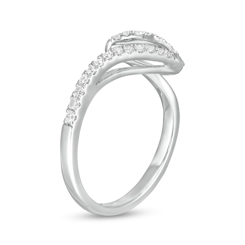 Main Image 2 of Marilyn Monroe™ Collection 1/4 CT. T.W. Diamond "M" Ring in Sterling Silver