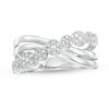 Thumbnail Image 1 of 1/4 CT. T.W. Composite Diamond Criss-Cross Split Shank Ring in 10K White Gold