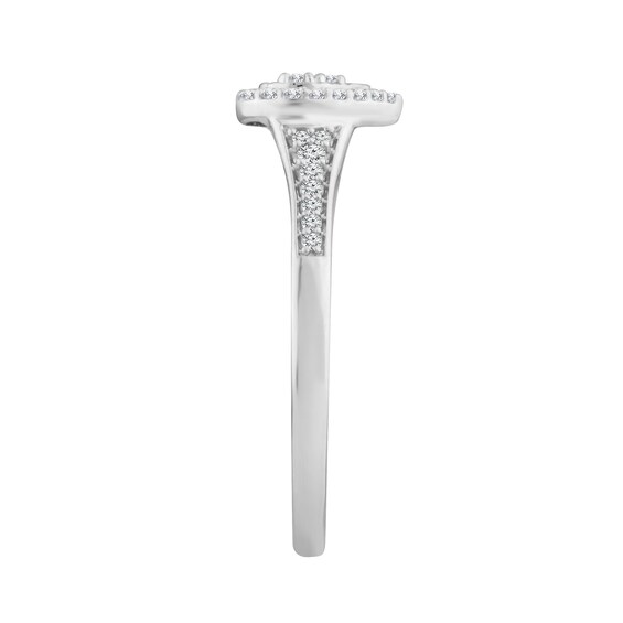 1/5 CT. T.W. Diamond Teardrop Frame Promise Ring in 10K White Gold 1/5 CT. T.W. Diamond Teardrop Frame Promise Ring in 10K White Gold