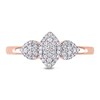 1/5 CT. T.W. Composite Diamond Marquise Three Stone Promise Ring in Sterling Silver with Rose Rhodium