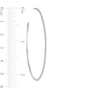 Thumbnail Image 3 of 1/3 CT. T.W. Diamond Hoop Earrings in 10K White Gold