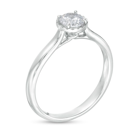 1/2 CT. Diamond Solitaire Engagement Ring in 14K White Gold (I/I3)