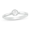 Thumbnail Image 1 of 1/4 CT. Diamond Solitaire Engagement Ring in 14K White Gold (I/I3)