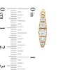 Thumbnail Image 2 of 1/2 CT. T.W. Journey Diamond Hoop Earrings in 14K Gold