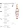 Thumbnail Image 2 of 1/2 CT. T.W. Journey Diamond Hoop Earrings in 14K Rose Gold
