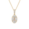 Thumbnail Image 1 of 1/2 CT. T.W. Composite Oval Diamond Pendant in 14K Gold