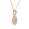 Thumbnail Image 2 of 1/2 CT. T.W. Composite Oval Diamond Pendant in 14K Gold