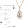 Thumbnail Image 4 of 1/2 CT. T.W. Composite Oval Diamond Pendant in 14K Gold