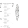 Thumbnail Image 2 of 1 CT. T.W. Journey Diamond Hoop Earrings in 10K White Gold