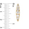 Thumbnail Image 2 of 1 CT. T.W. Journey Diamond Hoop Earrings in 10K Gold