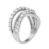 Thumbnail Image 2 of 1-1/2 CT. T.W. Diamond Layered Crossover Ring in 10K White Gold