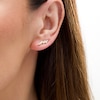 Thumbnail Image 2 of Wonder Woman™ Collection 1/8 CT. T.W. Diamond Lightning Bolt Crawler Earrings in 10K Gold