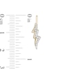 Thumbnail Image 3 of Wonder Woman™ Collection 1/8 CT. T.W. Diamond Lightning Bolt Crawler Earrings in 10K Gold