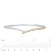 Thumbnail Image 2 of Wonder Woman™ Collection 1/4 CT. T.W. Diamond Lasso Hinged Bangle in Sterling Silver and 10K Gold