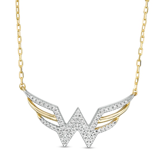 Wonder Womanâ¢ Collection 1/8 CT. T.w. Diamond Symbol Necklace in 10K Gold
