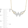 Thumbnail Image 2 of Wonder Woman™ Collection 1/8 CT. T.W. Diamond Symbol Necklace in 10K Gold