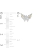 Thumbnail Image 3 of Wonder Woman™ Collection 1/8 CT. T.W. Diamond Symbol Stud Earrings in 10K Gold