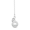 Thumbnail Image 2 of Enchanted Disney Snow White 1/10 CT. T.W. Diamond Bow Tied Heart Pendant in Sterling Silver and 10K Rose Gold - 19"