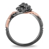 Thumbnail Image 3 of Enchanted Disney Villains Maleficent 1/6 CT. T.W. Black Diamond Ring in Sterling Silver and 10K Rose Gold