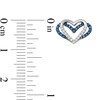 Thumbnail Image 4 of The Kindred Heart from Vera Wang Love Collection Sapphire and 1/15 CT. T.W. Diamond Stud Earrings in Sterling Silver