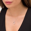 Thumbnail Image 2 of The Kindred Heart from Vera Wang Love Collection Sapphire and 1/5 CT. T.W. Diamond Heart Pendant in Sterling Silver