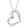 Thumbnail Image 3 of The Kindred Heart from Vera Wang Love Collection Sapphire and 1/5 CT. T.W. Diamond Heart Pendant in Sterling Silver