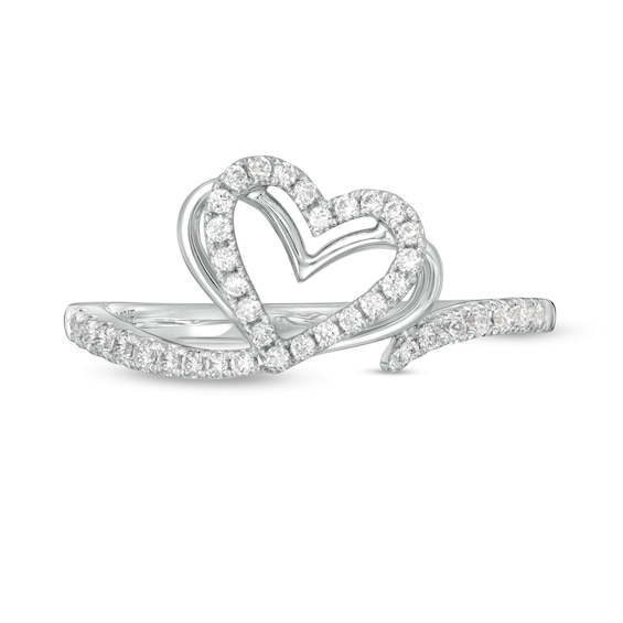 The Kindred Heart Vera Wang Love Collection 1/4 CT. T.w. Diamond Heart Ring in Sterling Silver