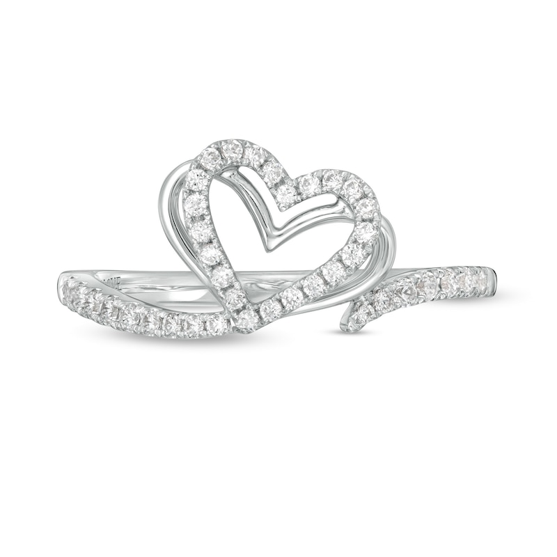 The Kindred Heart Vera Wang Love Collection 1/4 CT. T.W. Diamond Heart Ring in Sterling Silver
