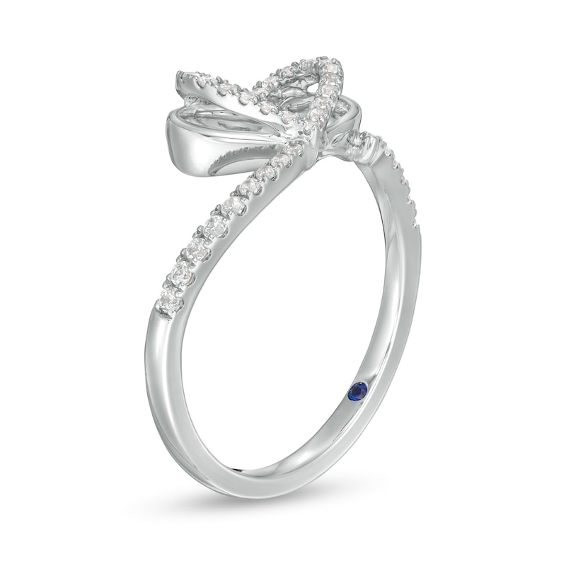 Main Image 3 of The Kindred Heart Vera Wang Love Collection 1/4 CT. T.W. Diamond Heart Ring in Sterling Silver