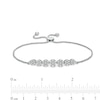 Thumbnail Image 3 of 1 CT. T.W. Multi-Diamond Seven Stone Bolo Bracelet in 10K White Gold - 10"