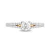 Thumbnail Image 2 of Enchanted Disney Merida 3/4 CT. T.W. Diamond Split Shank Engagement Ring in 14K Two-Tone Gold