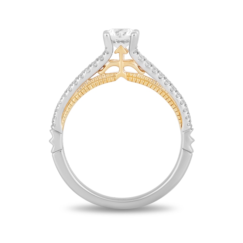 Enchanted Disney Merida 3/4 CT. T.W. Diamond Split Shank Engagement Ring in 14K Two-Tone Gold