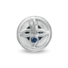 Thumbnail Image 3 of Vera Wang Love Collection 3.0mm Blue Sapphire and 1/6 CT. T.W. Diamond Frame Stud Earrings in Sterling Silver