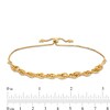 Thumbnail Image 3 of 5.0mm Diamond-Cut Rope Chain Bolo Bracelet in Hollow 10K Gold - 10.5"