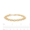 Thumbnail Image 3 of Diamond-Cut Circle Link Bracelet in 10K Gold - 7.5"