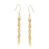 Thumbnail Image 1 of Diamond-Cut Linear Rope Chain Drop Earrings in 10K Gold