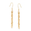 Thumbnail Image 0 of Diamond-Cut Linear Rope Chain Drop Earrings in 10K Gold