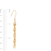 Diamond-Cut Linear Rope Chain Drop Earrings in 10K Gold