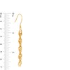 Thumbnail Image 3 of Diamond-Cut Linear Rope Chain Drop Earrings in 10K Gold