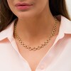 Thumbnail Image 2 of Graduated Diamond-Cut Circle Link Necklace in 10K Gold