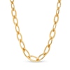 Thumbnail Image 1 of Graduated Diamond-Cut Marquise Link Necklace in 10K Gold