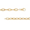 Thumbnail Image 3 of Graduated Diamond-Cut Marquise Link Necklace in 10K Gold