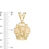 Thumbnail Image 2 of Men's Diamond-Cut Jesus Christ Head Necklace Charm in 10K Gold