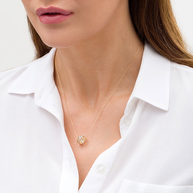 Main Image 2 of Wonder Woman™ Collection 1/15 CT. T.W. Diamond Themyscira Island Pendant in 10K Gold