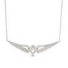 Thumbnail Image 0 of Wonder Woman™ Collection 1/4 CT. T.W. Diamond Princess Tiara Necklace in Sterling Silver and 10K Gold